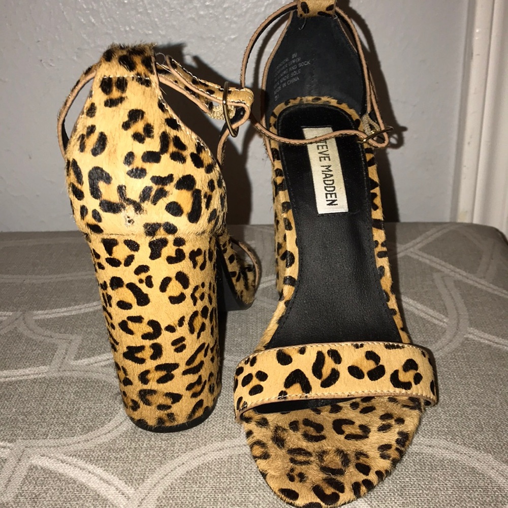 Steve Madden Leopard print block heeled Sandal